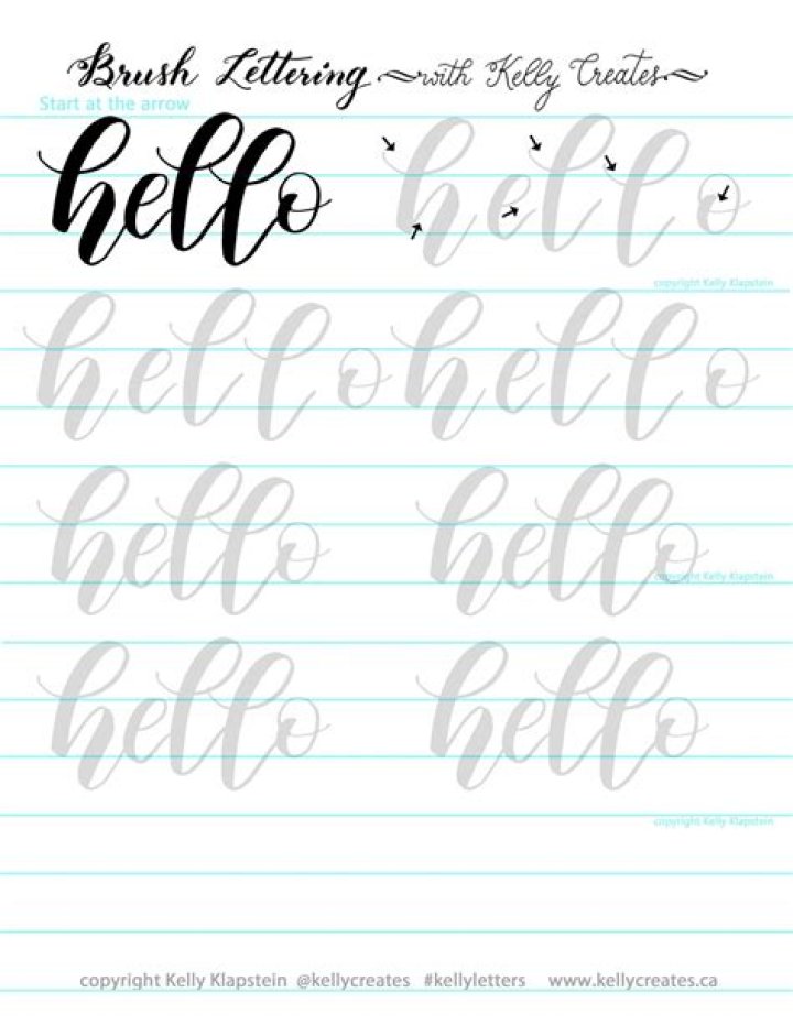Free Hand Lettering Practice Sheets PDF for Beginners