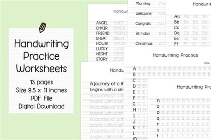 Free Handwriting Practice Sheets PDF for Adults – Improve Your Handwriting