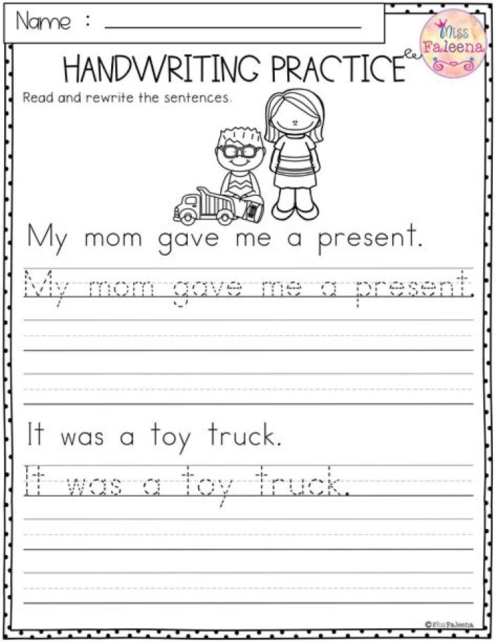 Handwriting Worksheets for Kindergarten PDF – Free Printable Pack