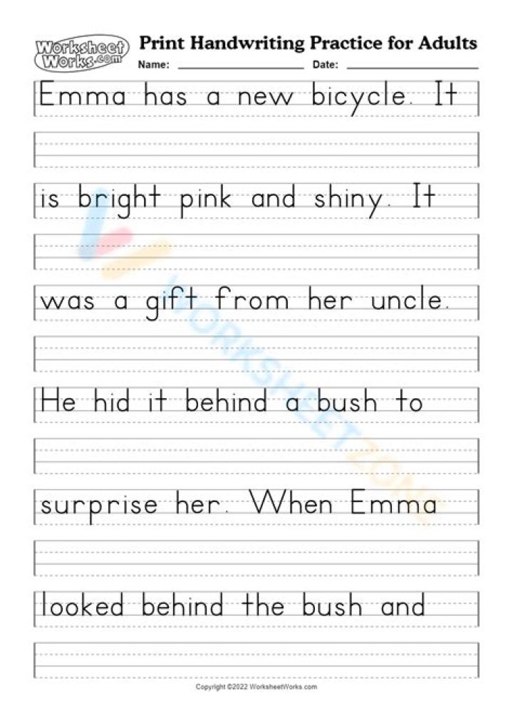 Free Handwriting Worksheets PDF for Kids & Adults