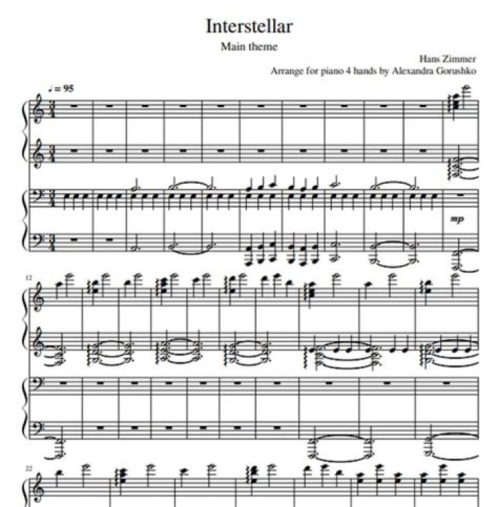 Hans Zimmer Interstellar Sheet Music PDF – Download Full Orchestral Score