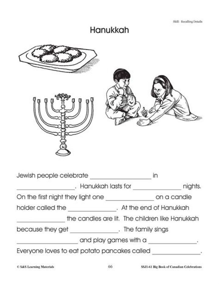 Free Hanukkah Worksheets PDF for Kids and Teachers