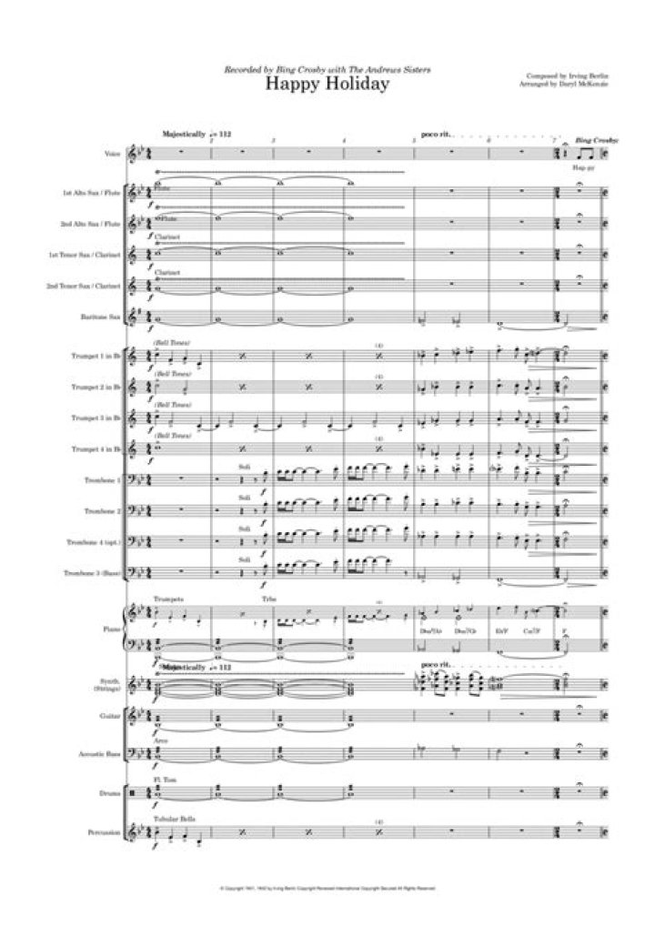 Happy Holiday Sheet Music PDF – Instant Download