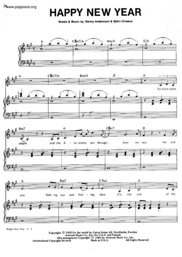 Happy New Year Sheet PDF – Free Download