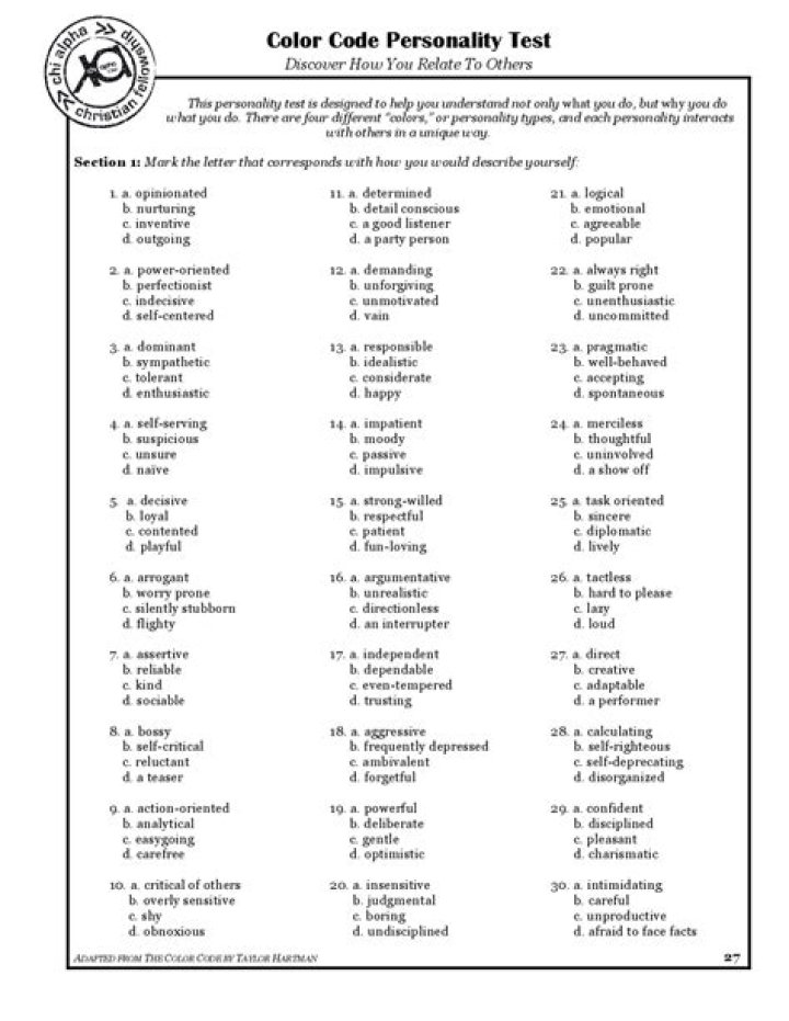 Discover Your Personality with Hartman Color Code Test PDF