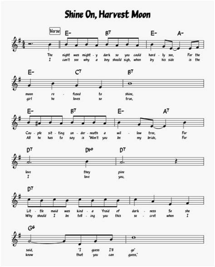Harvest Moon Lead Sheet PDF – Free Download & Use