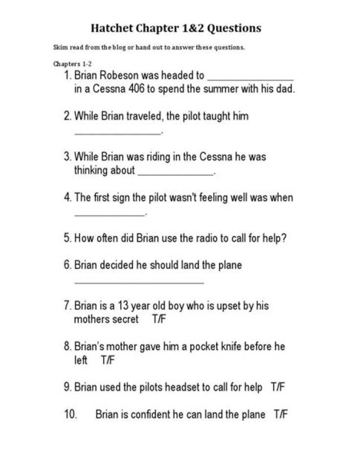 Hatchet Chapter Questions PDF: Essential Study Guide