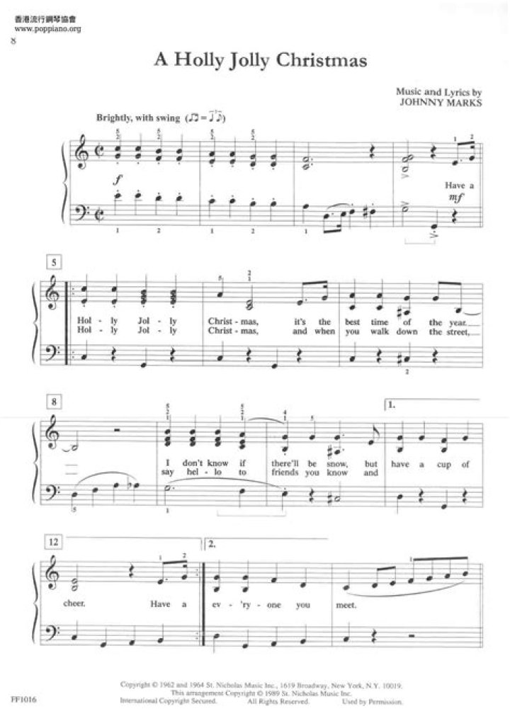 Free Holiday Holly Jolly Christmas Sheet Music PDF – Instant Download