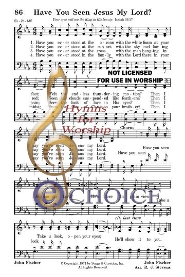 Find the Jesus My Lord Sheet Music PDF – Free Download