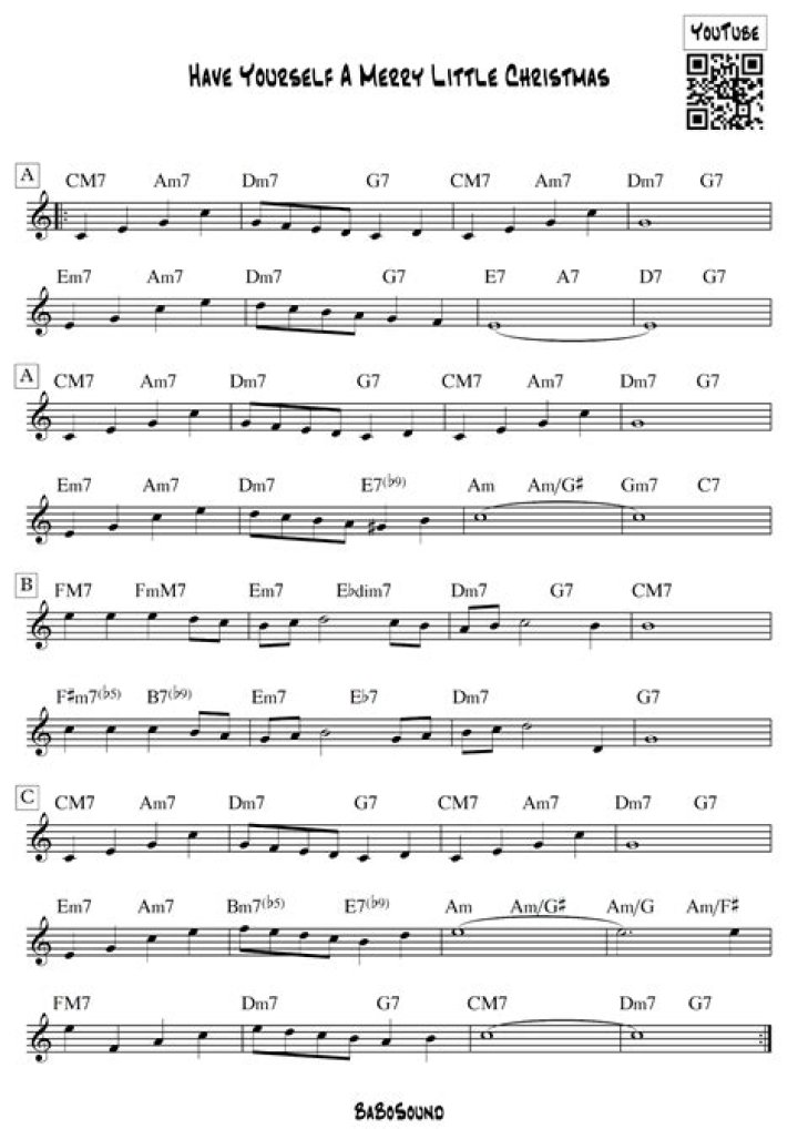 Have Yourself a Merry Little Christmas PDF Lead Sheet – Free Download