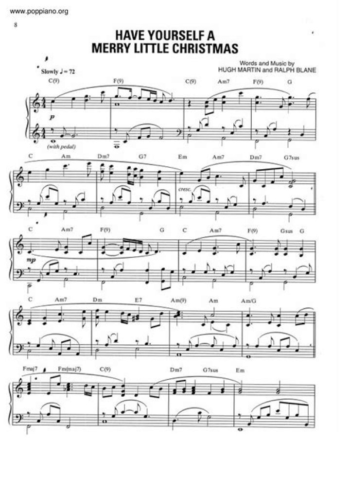 Download Free 'Have Yourself a Merry Little Christmas' PDF Sheet Music