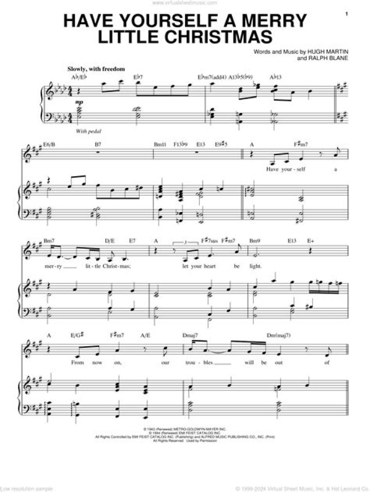 Have Yourself a Merry Little Christmas Piano Sheet PDF