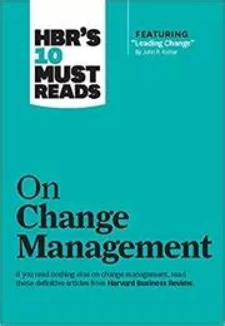 Top 10 Free HBR Change Management PDFs: Essential Reads for Leaders