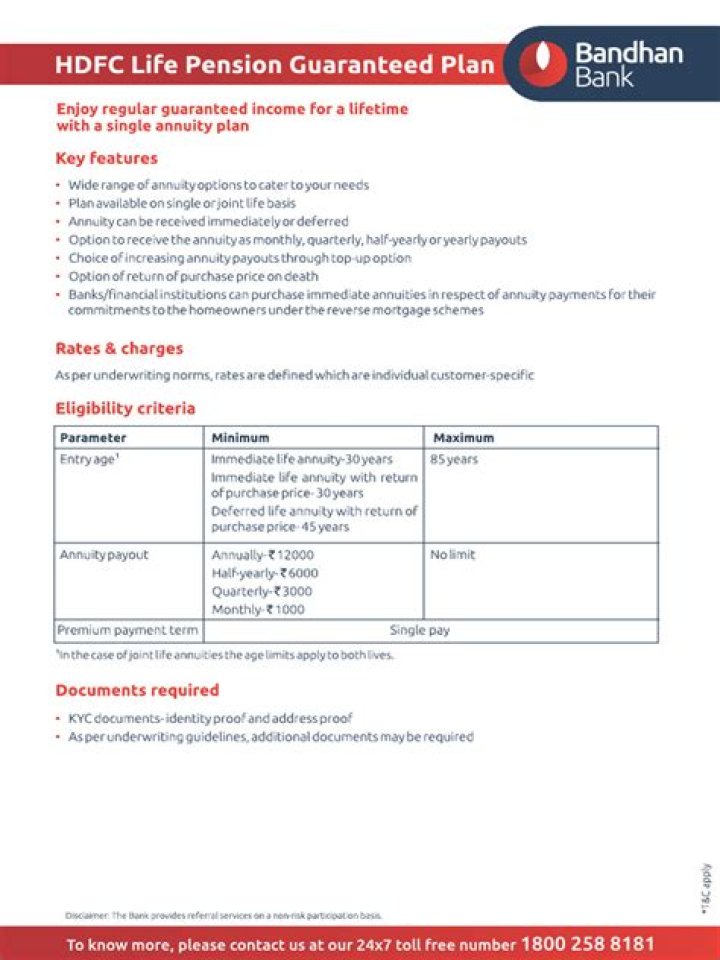 HDFC Life Pension Guaranteed Plan PDF: Secure Retirement Income