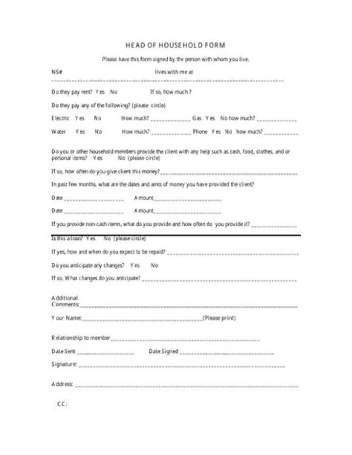 Head of Household Worksheet PDF for Tax Filing & Financial Planning