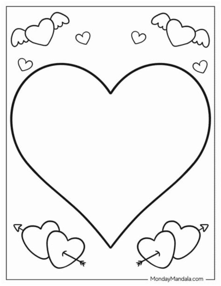 Heart Coloring Sheets Printable PDF – Instant Download
