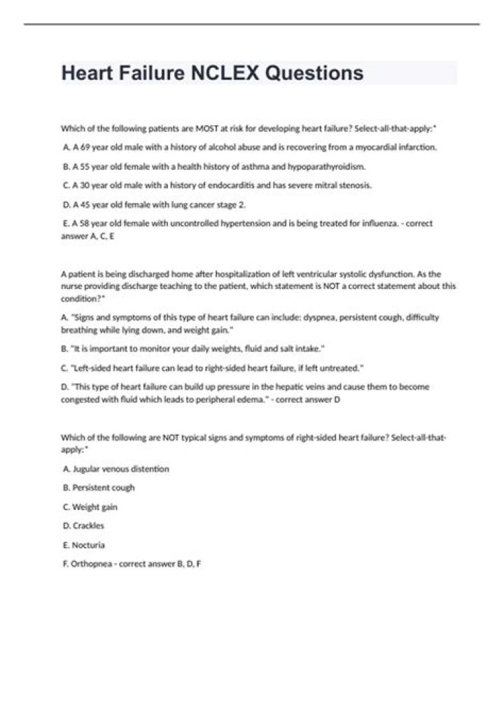 Heart Failure Questions & Answers PDF – Expert Answers You Can Trust