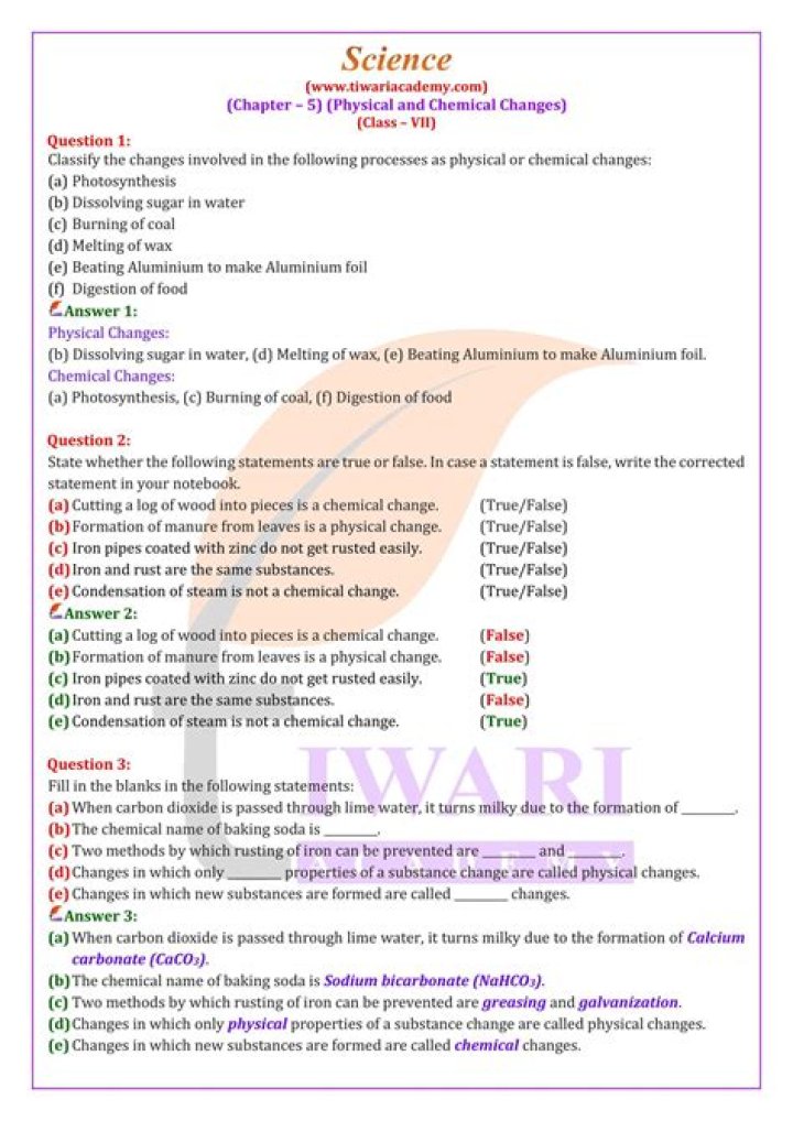 Class 7 Heat Chapter PDF Questions & Answers Study Guide