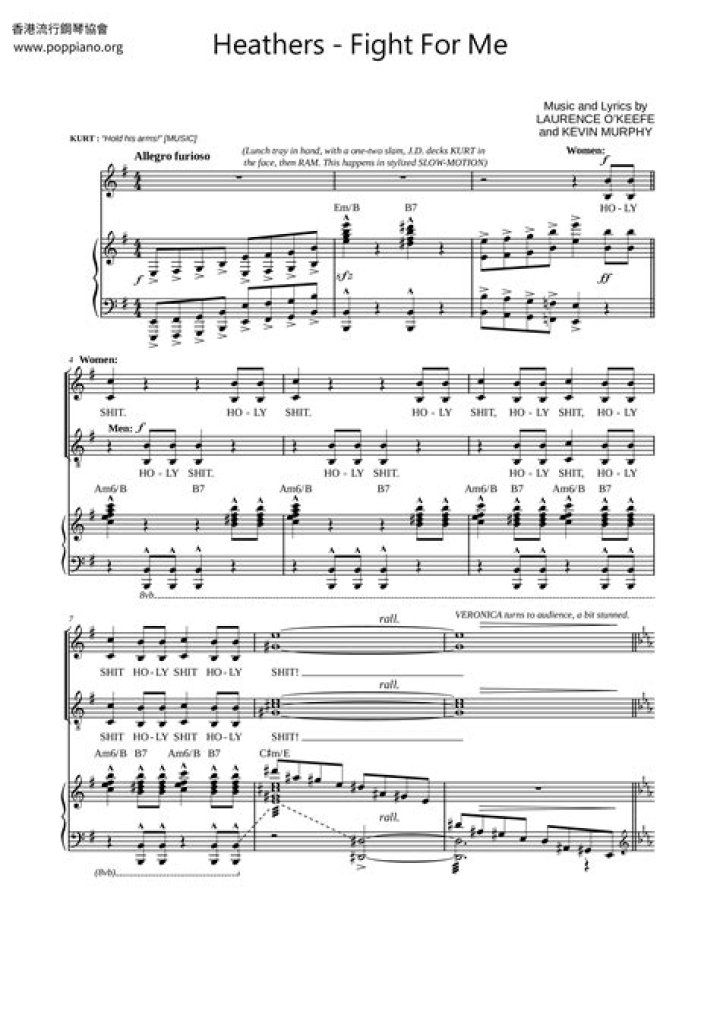 Heathers The Musical Sheet Music PDF Free Download