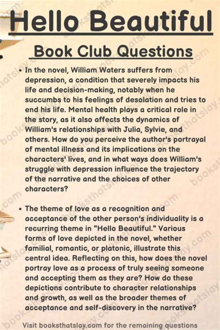 Hello Beautiful Book Club: PDF Questions to Spark Discussion