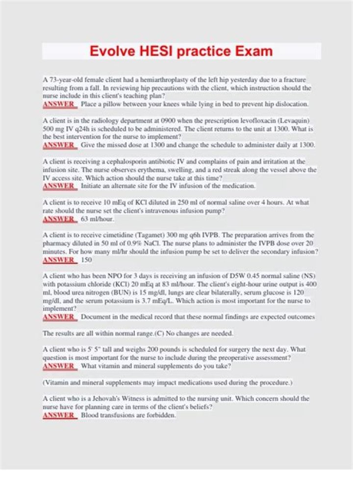 Complete HESI Practice Test PDF for Nursing Success