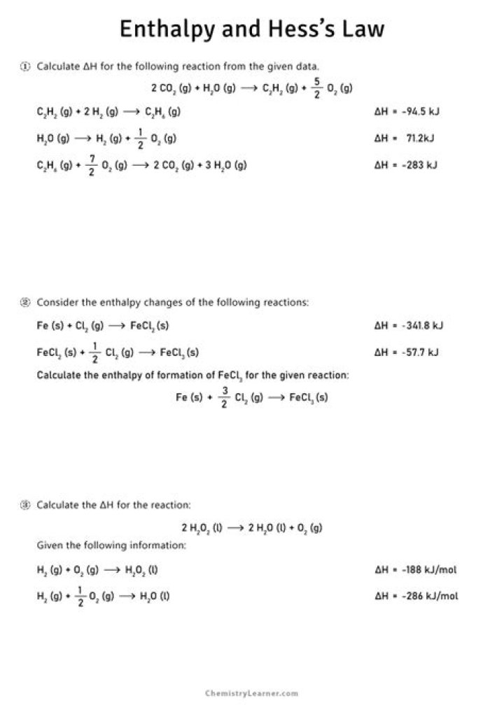 Hess Law Practice Problems with Answers PDF: Solve & Master Legal Exam Questions