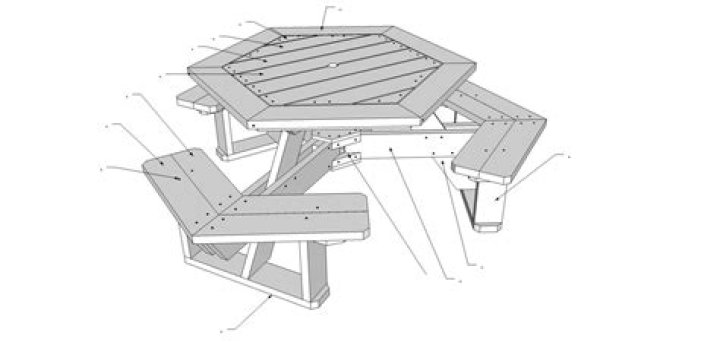 Hexagonal Picnic Table Plans PDF – Download Free Designs