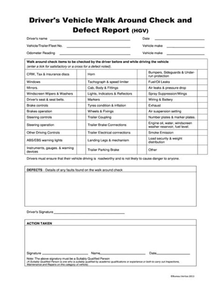 HGV Daily Check Sheet PDF: Complete Compliance and Safety Log