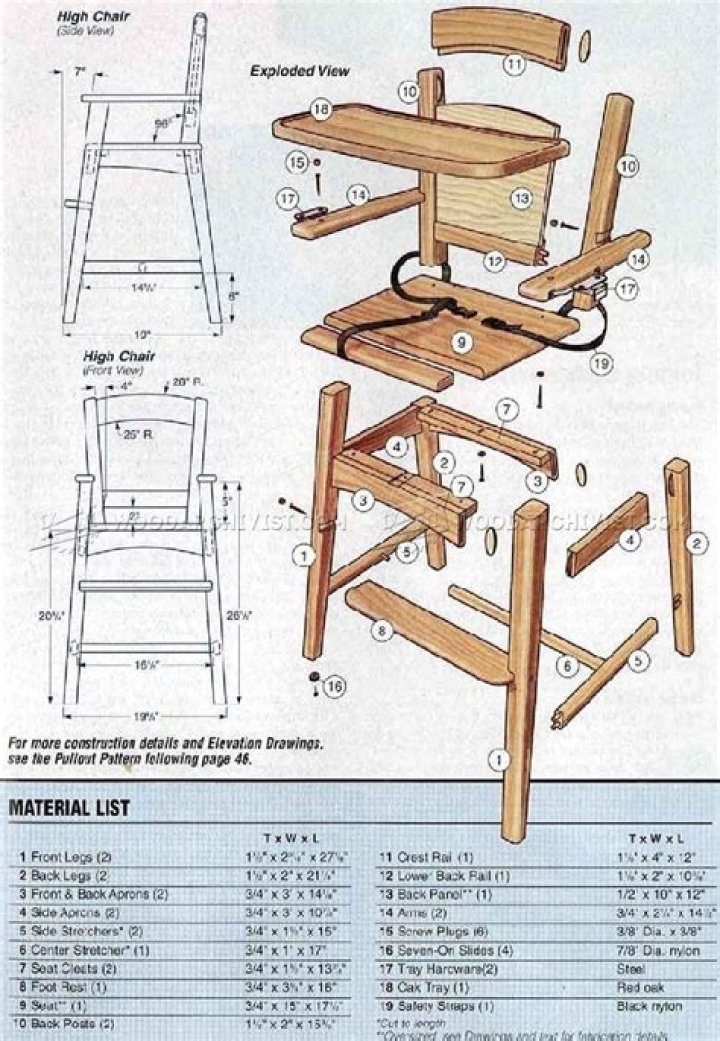 Free High Chair Plans PDF for DIY Assembly