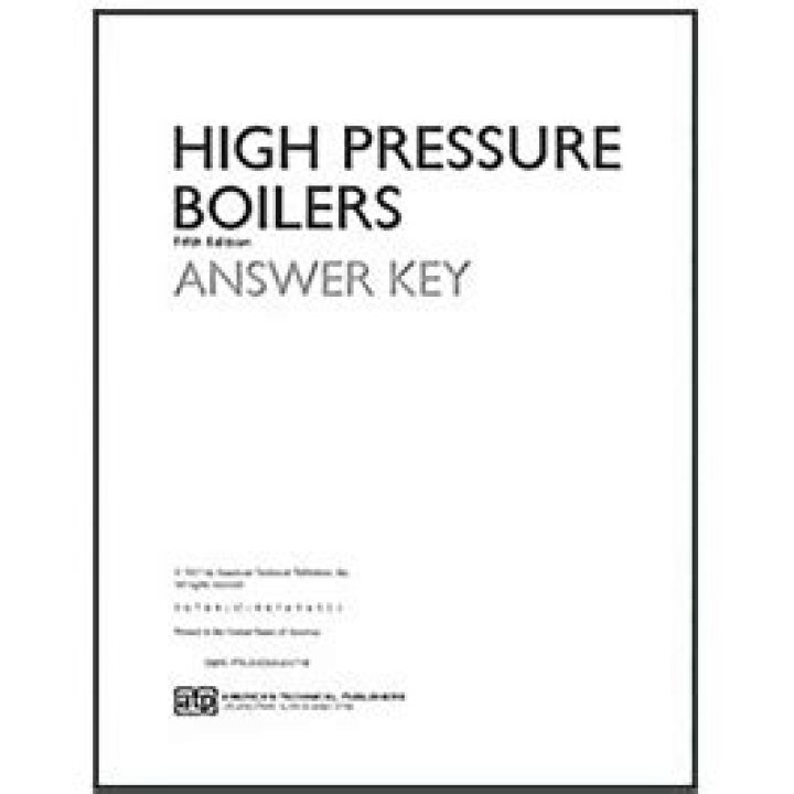 High Pressure Boilers 5th Edition Answer Key PDF – Official Solution Guide