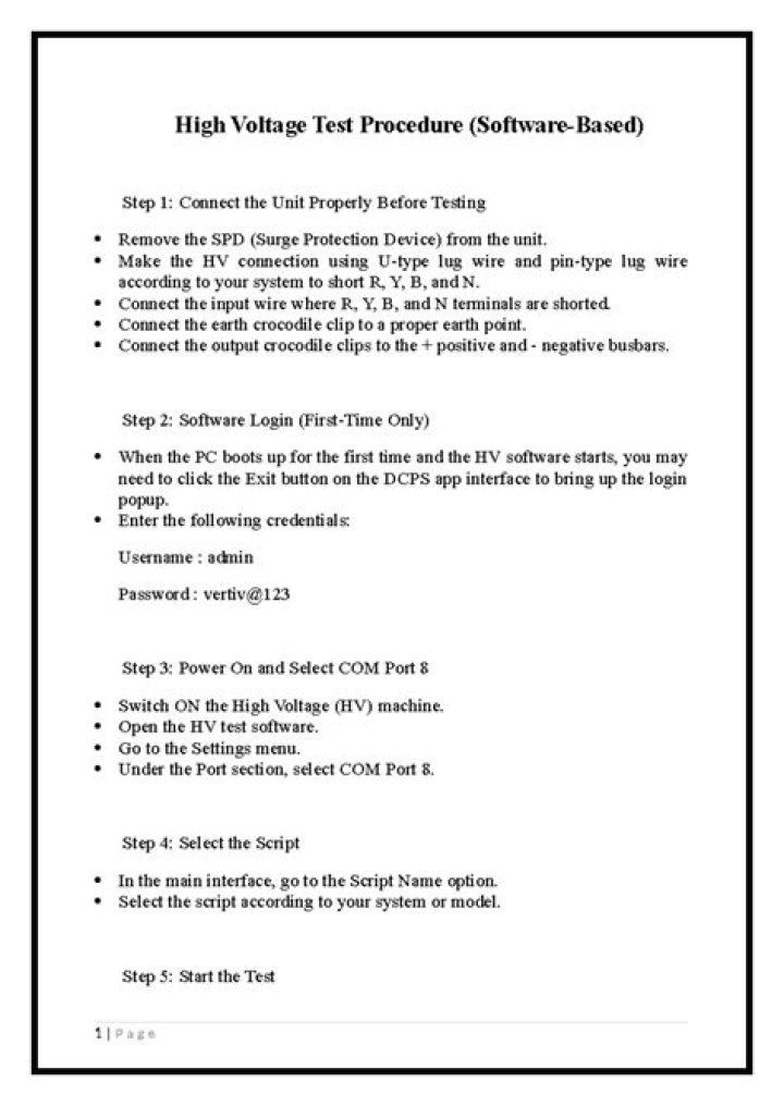 High Voltage Test Procedure PDF: Safe & Effective Testing Guide