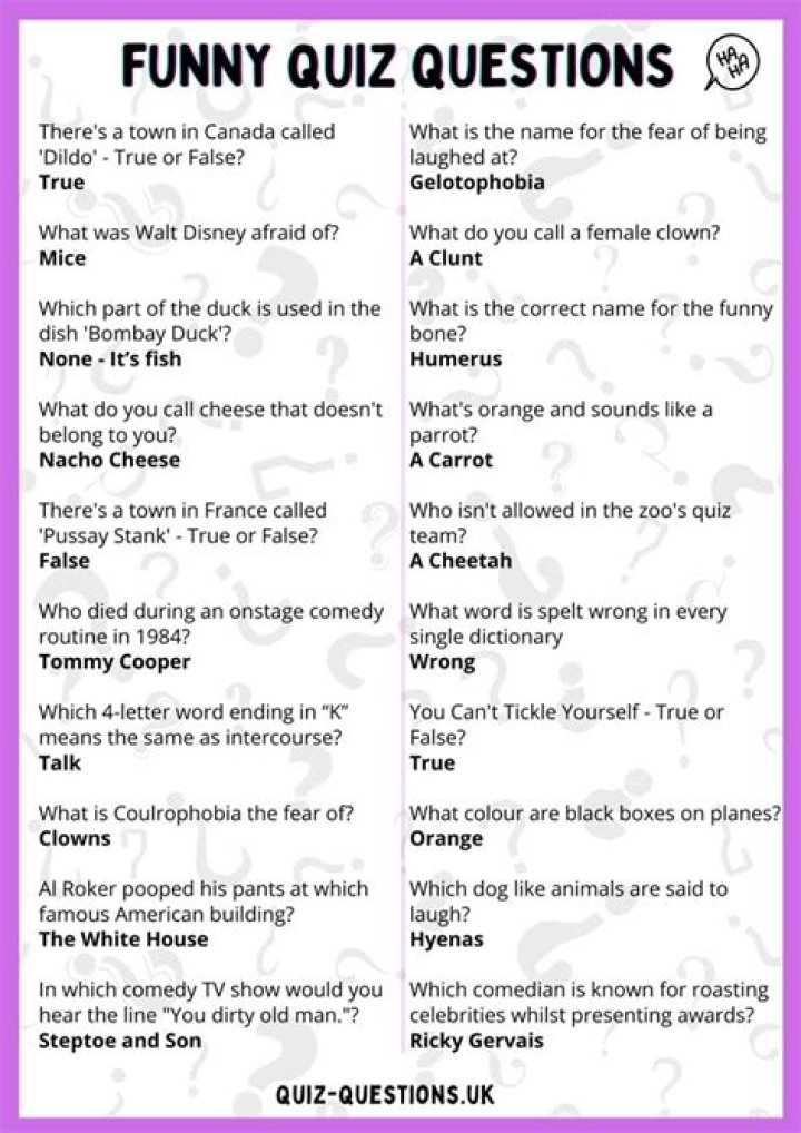 Hilarious Quiz Questions and Answers PDF – Get Ready to Laugh!