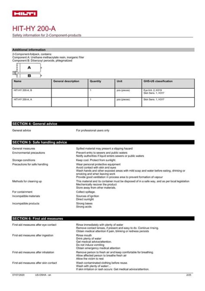 Hilti Hit-Hy 200 Technical Data Sheet PDF: Complete Installation & Performance Details