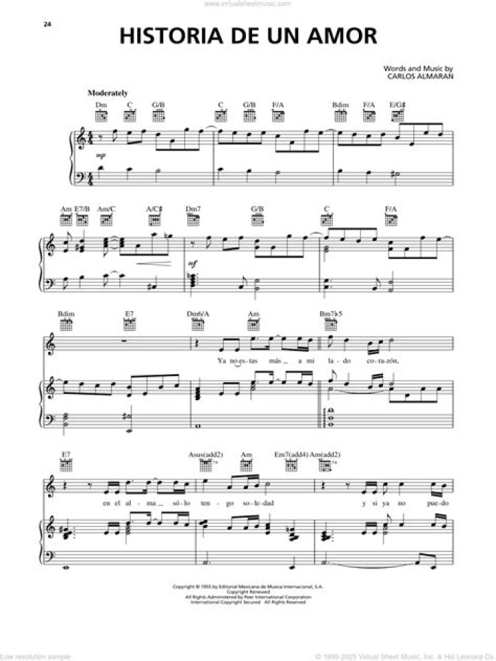 Histoire d’un Amour : Musique en PDF à Télécharger