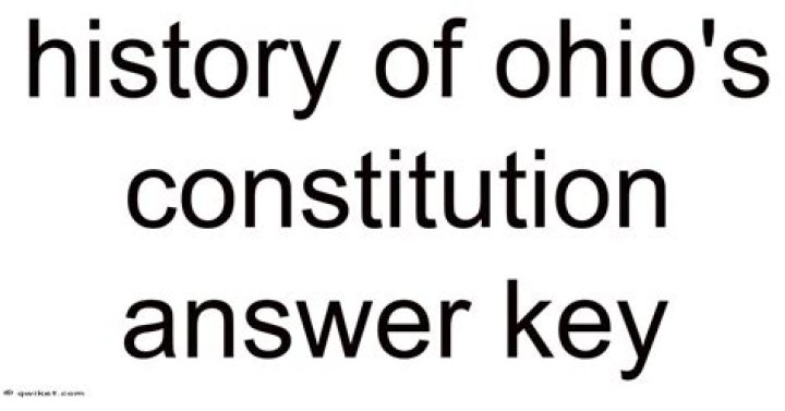 History of Ohio's Constitution Answer Key PDF – Complete Guide