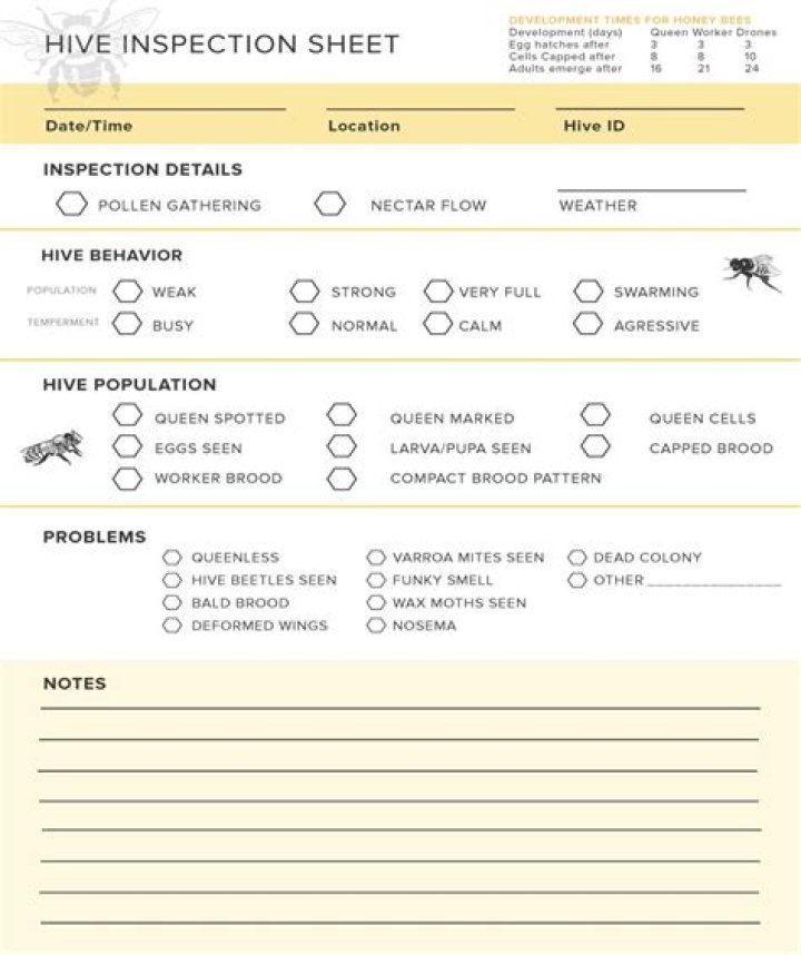 Hive Inspection Sheet PDF – Essential Checklist for Beekeepers