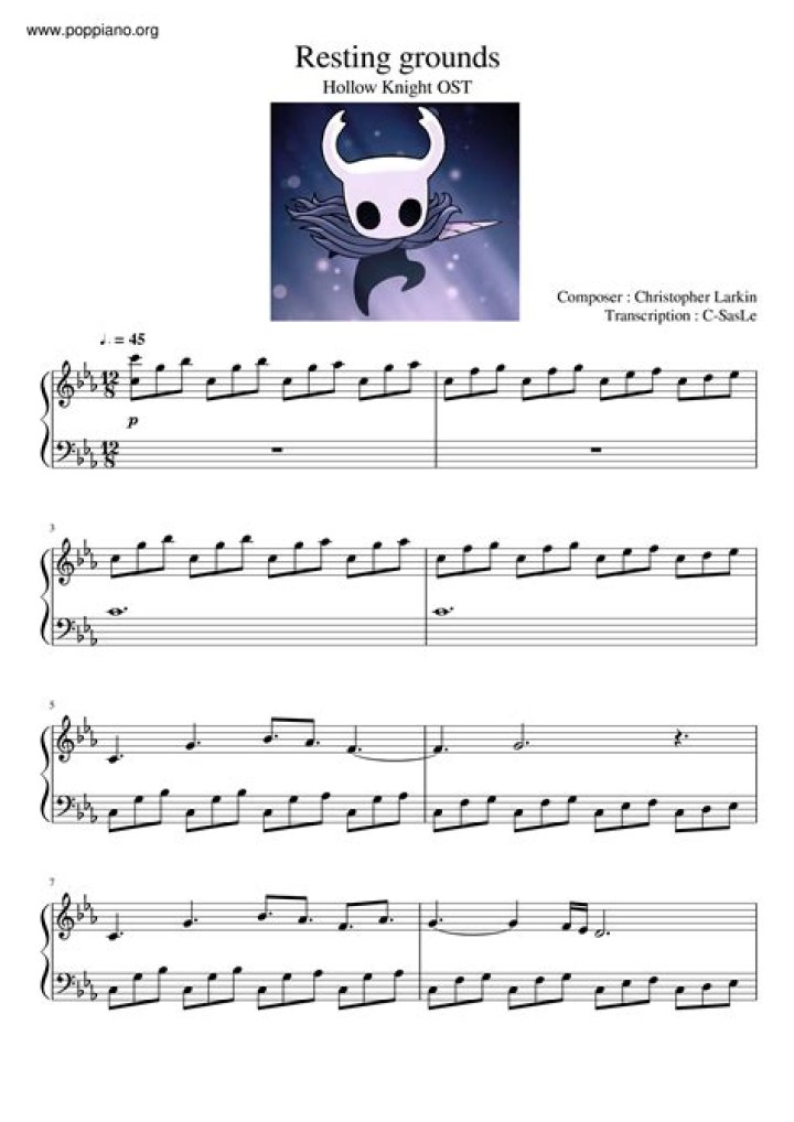Hollow Knight Sheet Music PDF for Free Download