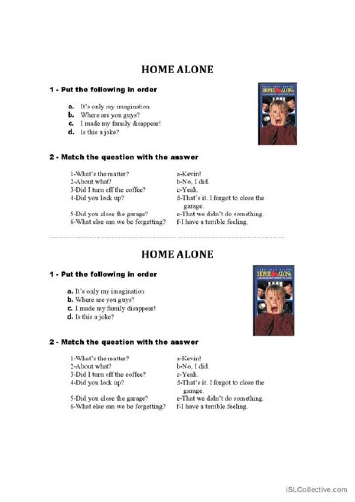 Home Alone Worksheet PDF for Kids – Safe Practice Activity