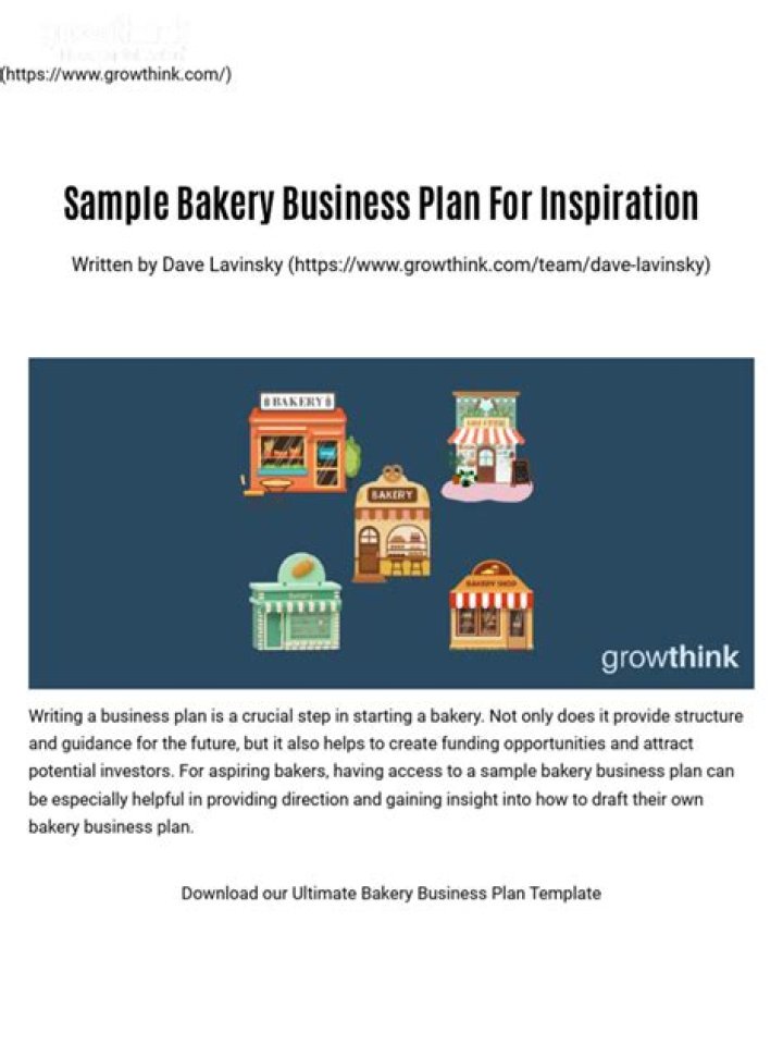 Home-Based Bakery Business Plan Sample PDF for Success