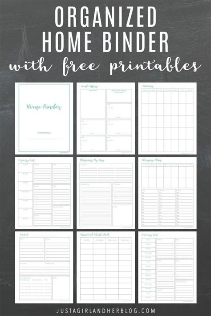 Free Home Management Binder Printables PDF for Organized Living
