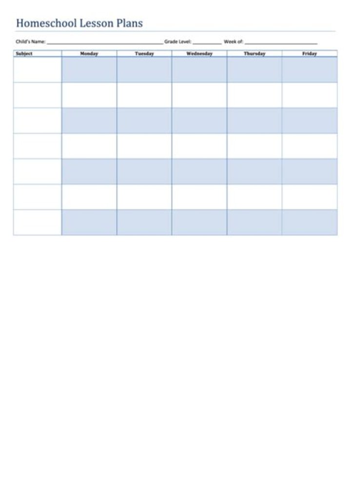 Download Free Homeschool Lesson Plan PDFs for Every Subject
