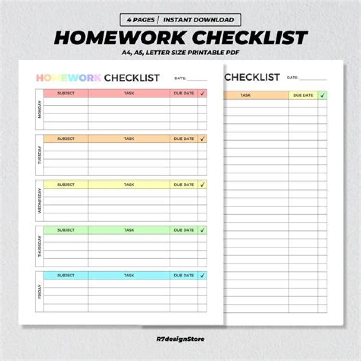 Printable Homework To-Do List Template PDF – Organize Your Assignments Easily