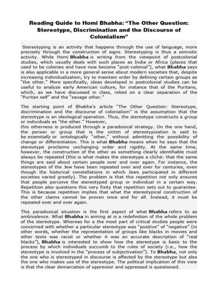 Homi Bhabha's Other Question: PDF Insights and Analysis