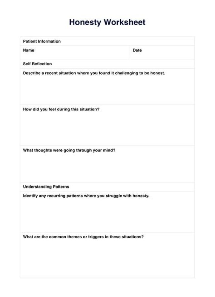 Honesty in Recovery Worksheets PDF: Honest Tools for Lasting Healing