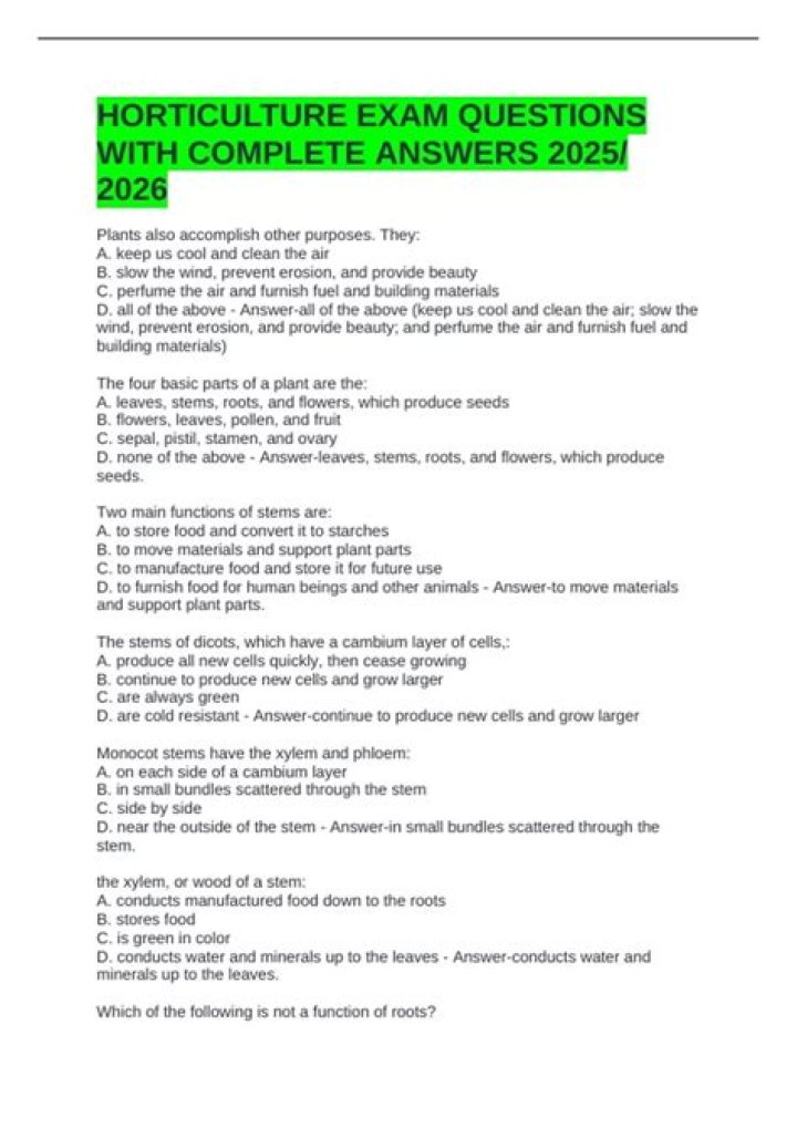 Horticulture Questions and Answers PDF: Expert Answers for Gardeners