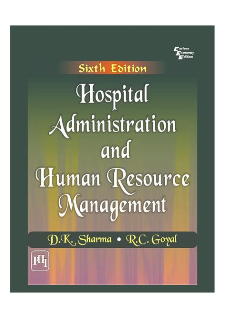 Hospital Administration & Human Resource Management PDF: Key Strategies