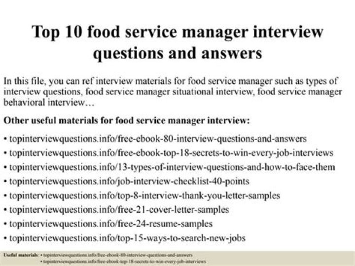 Hospital Food Service Interview Questions & Answers PDF: Essential Guide