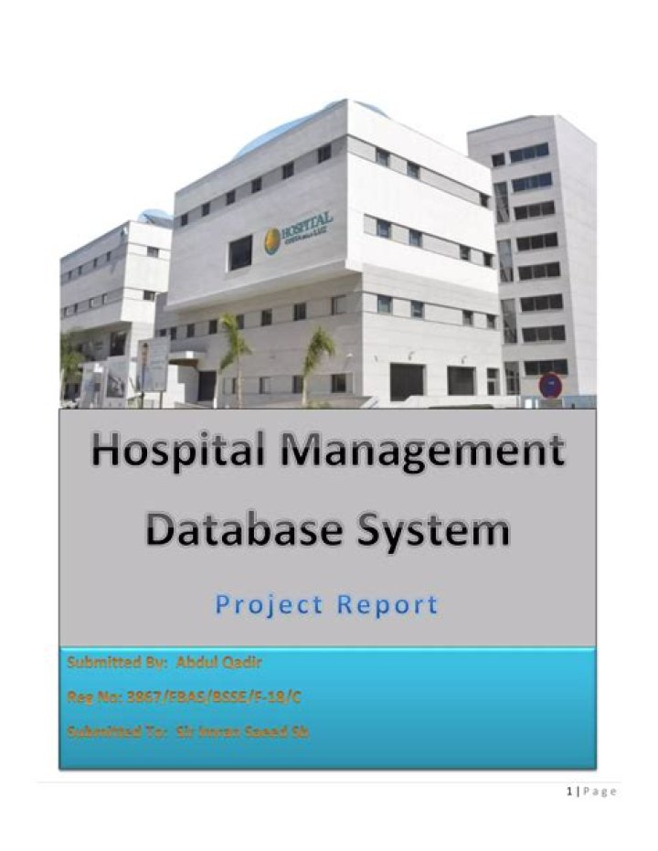 Hospital Management System Database Project PDF: Streamline Patient Data & Operations
