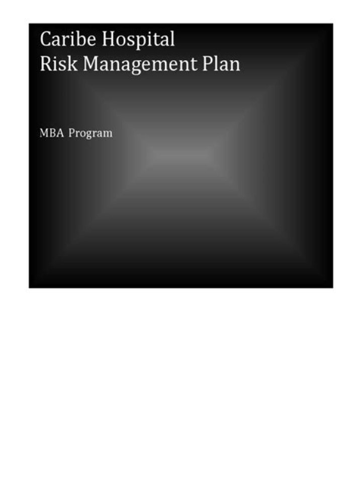 Hospital Risk Management Plan PDF: Essential Guide for Safe Healthcare Operations