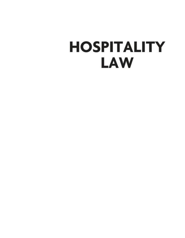 Mastering Hospitality Law: Managing Legal Issues in the Industry PDF
